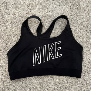 Nike black dri fit sports bra size medium